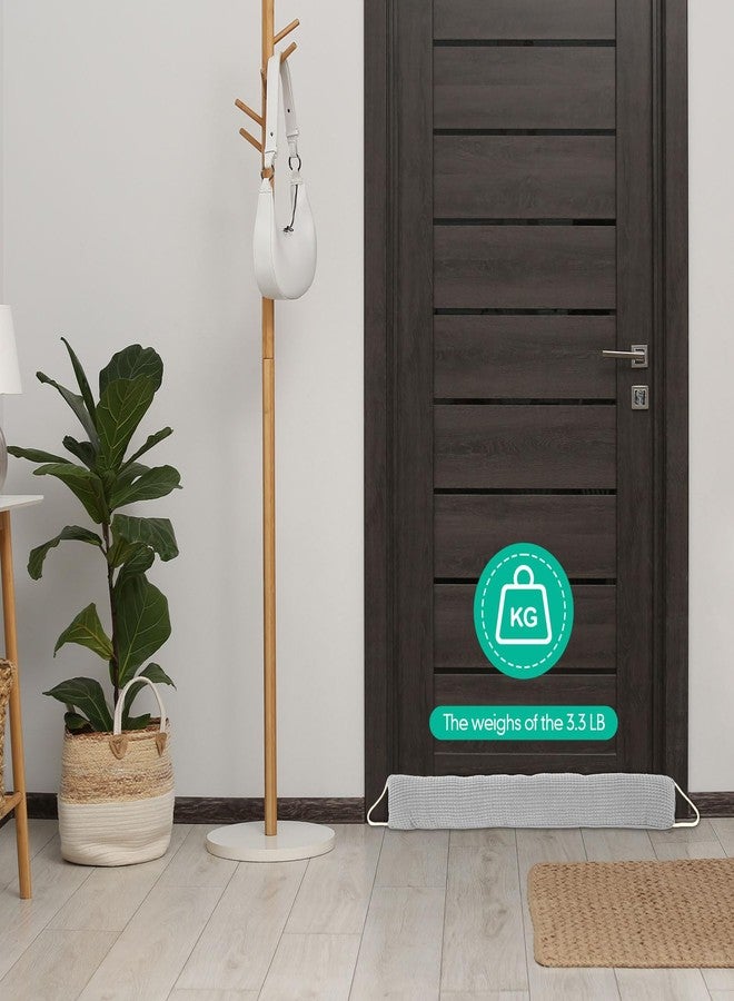 سدادات أبواب Fiwochic مقاس 36 بوصة ووزن 3.3 رطل، شديدة التحمل، مانعة لتسرب الهواء أسفل الباب، مانعة للضوضاء، مانعة لتسرب الهواء، مصنوعة من مادة الصوف أحادية الجانب، تأتي مع أداة تثبيت للشقق الخارجية (رمادي). - Image 5